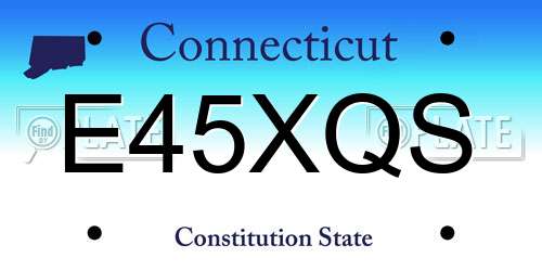 E45XQS Connecticut License Plate
