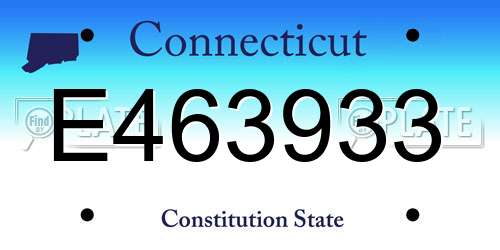 E463933 Connecticut License Plate