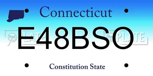 E48BSO Connecticut License Plate