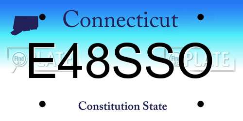 E48SSO Connecticut License Plate