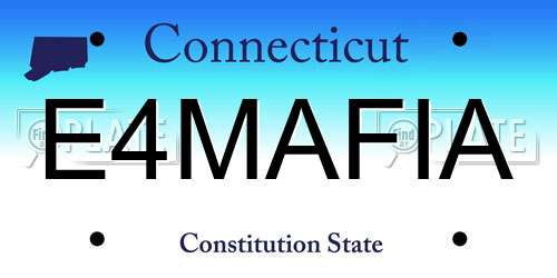 E4MAFIA Connecticut License Plate