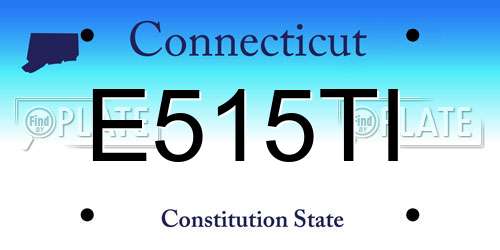 E515TI Connecticut License Plate