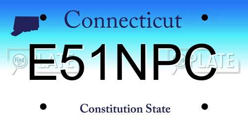 E51NPC Connecticut License Plate