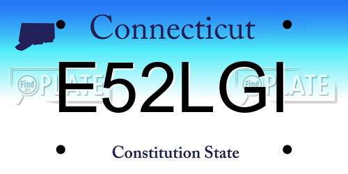 E52LGI Connecticut License Plate