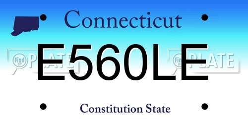 E560LE Connecticut License Plate
