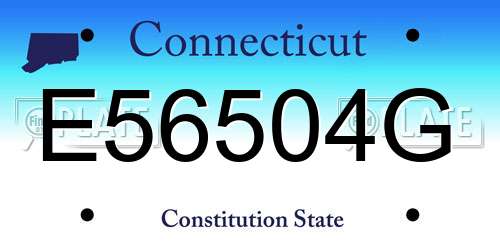 E56504G Connecticut License Plate