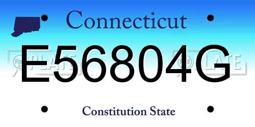 E56804G Connecticut License Plate