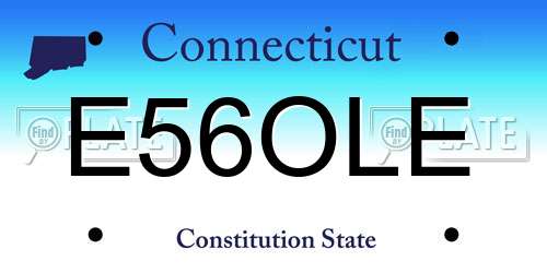 E56OLE Connecticut License Plate