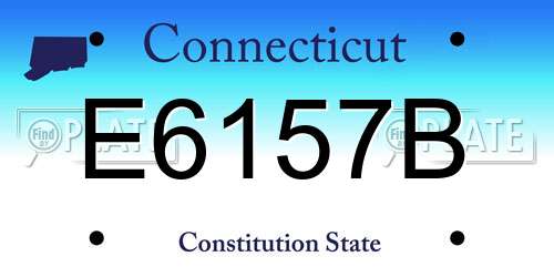 E6157B Connecticut License Plate