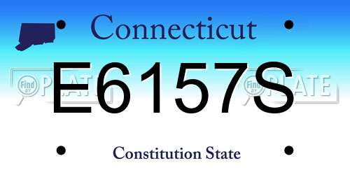 E6157S Connecticut License Plate
