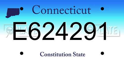 E624291 Connecticut License Plate