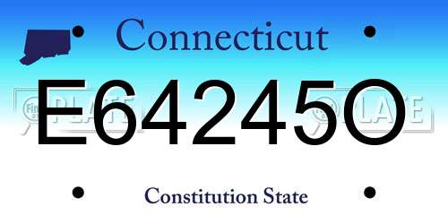 E64245O Connecticut License Plate