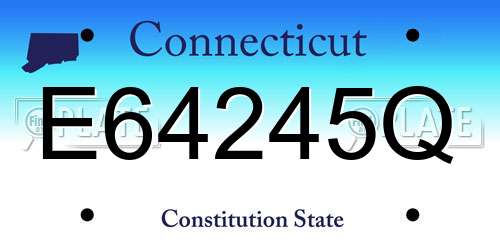 E64245Q Connecticut License Plate