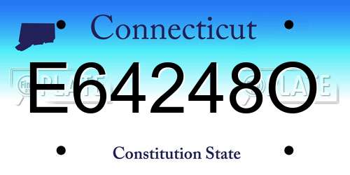 E64248O Connecticut License Plate