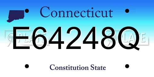 E64248Q Connecticut License Plate