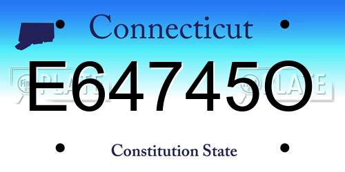 E64745O Connecticut License Plate
