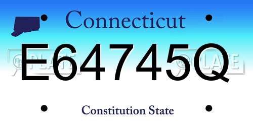 E64745Q Connecticut License Plate