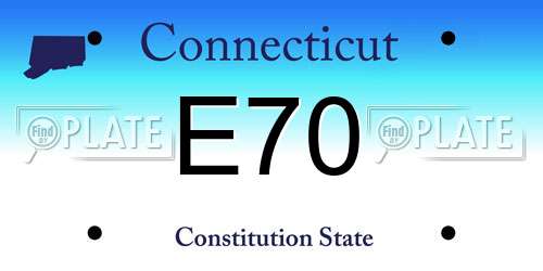 E70 Connecticut License Plate