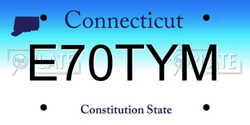 E70TYM Connecticut License Plate