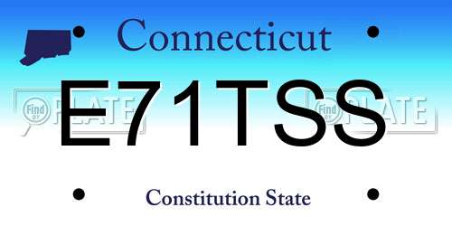 E71TSS Connecticut License Plate