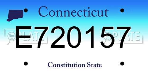 E720157 Connecticut License Plate