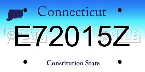 E72015Z Connecticut License Plate