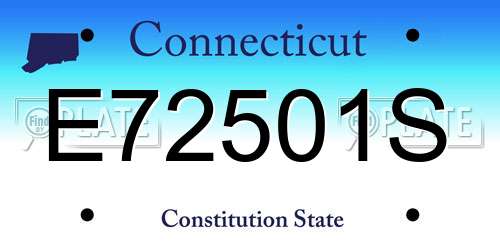 E72501S Connecticut License Plate