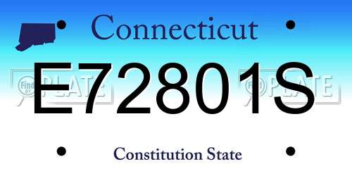 E72801S Connecticut License Plate