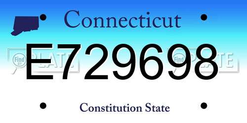 E729698 Connecticut License Plate