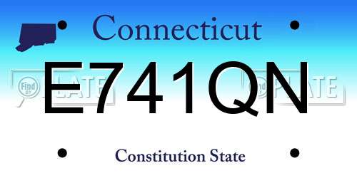 E741QN Connecticut License Plate