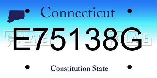 E75138G Connecticut License Plate