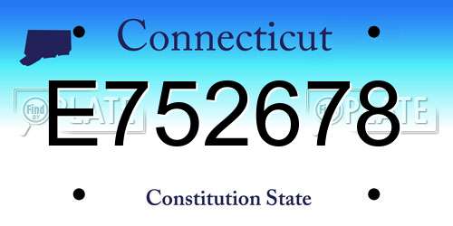 E752678 Connecticut License Plate