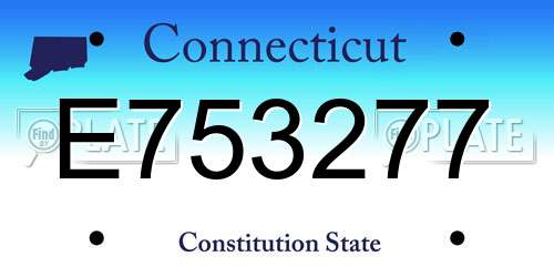 E753277 Connecticut License Plate