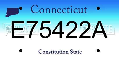 E75422A Connecticut License Plate