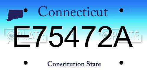 E75472A Connecticut License Plate
