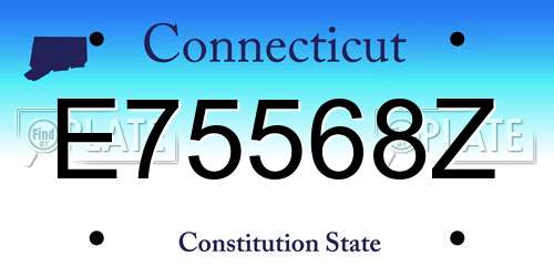 E75568Z Connecticut License Plate