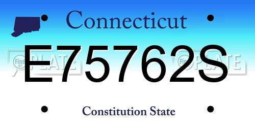 E75762S Connecticut License Plate