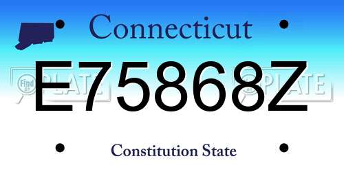 E75868Z Connecticut License Plate