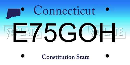 E75GOH Connecticut License Plate
