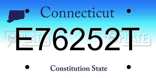 E76252T Connecticut License Plate