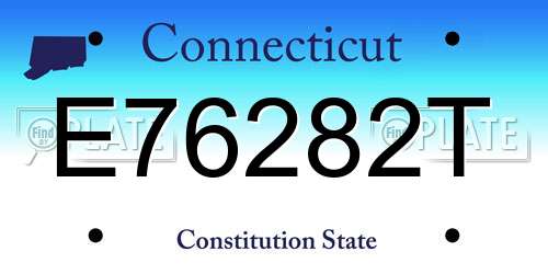 E76282T Connecticut License Plate