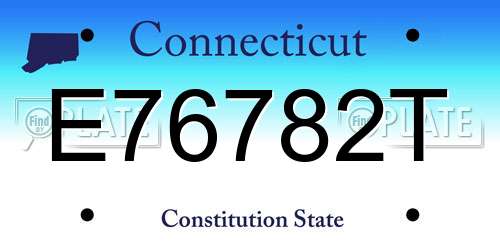 E76782T Connecticut License Plate