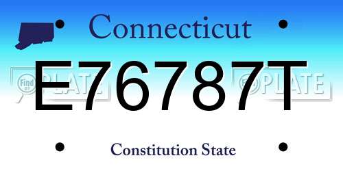 E76787T Connecticut License Plate