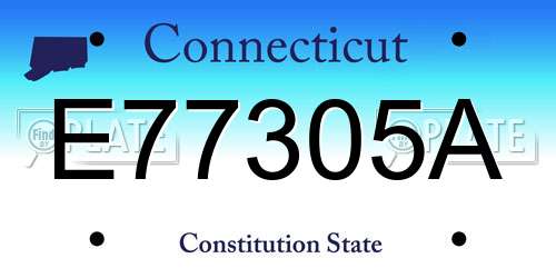 E77305A Connecticut License Plate