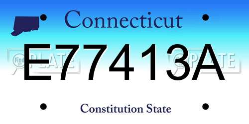E77413A Connecticut License Plate