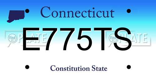 E775TS Connecticut License Plate