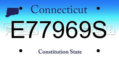 E77969S Connecticut License Plate