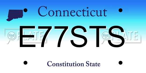 E77STS Connecticut License Plate