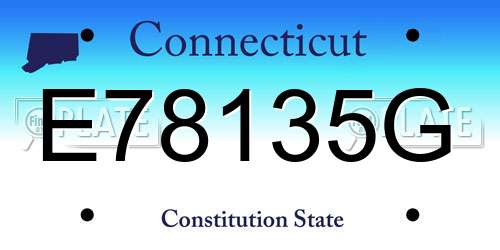E78135G Connecticut License Plate