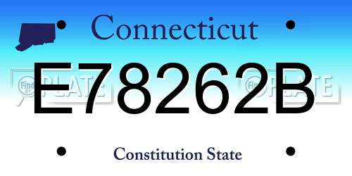 E78262B Connecticut License Plate